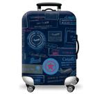 Capa para mala de viagem estampado azul marinho tamanho g