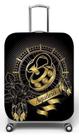 Capa para mala de viagem G, medidas max C48x A75 x P29cm Aquario Preto e Dourado