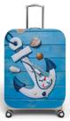 Capa para mala de viagem G, medidas max C48x A75 x P29cm estampa ancora nautica
