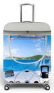 Capa para mala de viagem G, medidas max C48x A75 x P29cm Estampa Cabine Iate Nautica