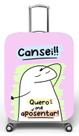 Capa para mala de viagem G, medidas max C48x A75 x P29cm Flork cansei quero me aposentar