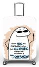Capa para mala de viagem G, medidas max C48x A75 x P29cm Flork sou chato - Fundo Branco