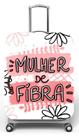 Capa para mala de viagem M, medidas max C40x A59 x P27cm Estampa Mulher de fibra