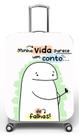 Capa para mala de viagem M, medidas max C40x A59 x P27cm Flork Conto de Falhas Capa para mala de viagem M, medidas max C40x A59 x P27cm Flork Conto de Falhas