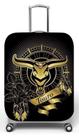 Capa para mala de viagem M, medidas max C40x A59 x P27cm Touro Preto e Dourado