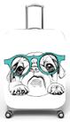 Capa para mala de viagem P Onboard, medidas max C35x A55 x P23cm Estampa Pug de Oculos Capa para mala de viagem P Onboard, medidas max C35x A55 x P23cm Estampa Pug de Oculos