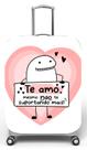 Capa para mala de viagem P Onboard, medidas max C35x A55 x P23cm Flork te amo mesmo não te suportando