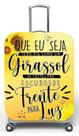 Capa para mala de viagem P Onboard, medidas max C35x A55 x P23cm Que eu seja como girassol Capa para mala de viagem P Onboard, medidas max C35x A55 x P23cm Que eu seja como girassol