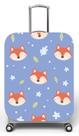 Capa para mala de viagem P Onboard, medidas max C35x A55 x P23cm Raposa fofa - Fundo azul Capa para mala de viagem P Onboard, medidas max C35x A55 x P23cm Raposa fofa - Fundo azul