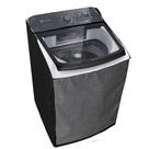 Capa Para Maquina de Lavar Electrolux LEC LEJ LED 13 kg 14 kg Abertura em Ziper Preto