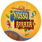Capa Para Mini Painel Redondo 50x50 Tema São João Arraiá Decoração Festa Junina Sistema Veste Fácil