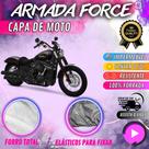 Capa para Moto HARLEY FAT BOB 100% Forrada Forro Total Armada Force 100% Impermeável Forro Total Protege Sol Chuva Poeira Lona Proteção Automotiva