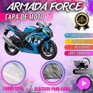 Capa para Moto SUZUKI GSX-R1000 100% Forrada Forro Total Armada Force 100% Impermeável Forro Total Protege Sol Chuva Poeira Lona Proteção Automotiva