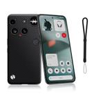 Capa para Nothing Phone 3 NOUKAJU com textura de fibra preta