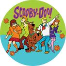 Capa para Painel Redondo Scooby-Doo Tecido Sublimado Veste Fácil 1,50mx1,50m Festa Aniversário