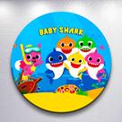 Capa para painel Shark tema Tubarão Baby decoração festa infantil tamanhos redondo mini grande Capa para painel Shark tema Tubarão Baby decoração festa infantil tamanhos redondo mini grande