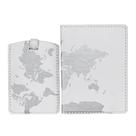 Capa para Passaporte + Tag de Mala - Mundo Branco Capa para Passaporte + Tag de Mala - Mundo Branco
