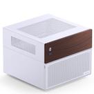 Capa para PC JONSBO N4 White NAS Walnut Wood 8-Drive Bay Micro ATX