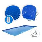 Capa Para Piscina Com Dreno 6x3M Proteção Sujeira Segurança Lona pinos extensores pvc 500