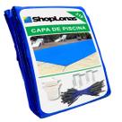 Capa Para Piscina + Kit Instalação 6x3 Azul - 310 Micras