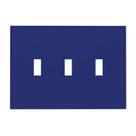 Capa para placa de interruptor triplo, azul índigo fosco, 17 x 12 cm Capa para placa de interruptor triplo, azul índigo fosco, 17 x 12 cm