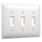 Capa para placa de tomada TayMac 4440W pintável para três interruptores Capa para placa de tomada TayMac 4440W pintável para três interruptores