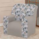 Capa para Poltrona Coladinha Mista Floral Estampada Decoração Sala Quarto Escritório Ajuste Perfeito Capa para Poltrona Coladinha Mista Floral Estampada Decoração Sala Quarto Escritório Ajuste Perfeito