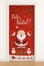Capa para Porta Enfeite de Natal 2,10x0,85 Acabamento com Elástico Papai Noel Feliz Natal