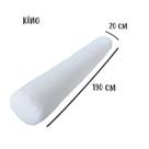 Capa para Rolo de Cabeceira King 190x20cm Branco Arrumadinho Enxovais