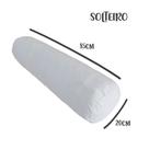 Capa para Rolo de Cabeceira Solteiro 85x20cm Branco Arrumadinho Enxovais