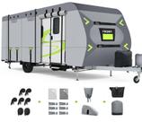 Capa para RV Xenjum, resistente, 8 camadas, para trailer de viagem de 18 a 20 pés Capa para RV Xenjum, resistente, 8 camadas, para trailer de viagem de 18 a 20 pés