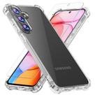 Capa para Samsung Galaxy S25 FE com película de vidro temperado, capa fina de TPU flexível e macia, resistente a impactos, para mulheres, homens, meninas e meninos (transparente)
