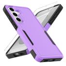 Capa para Samsung Galaxy S25 FE, Testada em Queda Grau Militar com Protetor de Tela HD, Capa Protetora de Duas Camadas Resistente e Antiderrapante para Galaxy S25 FE (Roxo)