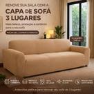 Capa Para Sofá 3 Lugares Malha Gel Arte Cazza