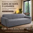 Capa Para Sofá 3 Lugares Malha Gel Arte Cazza