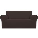 Capa para sofá de dois lugares Easy-Going cor chocolate em poliéster e elastano