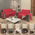 Capa para sofa fixo ou reclinavel de 2 e 3 lugares em dupla face impermeavel ideal para pet caes gatos em viés ultrassonico e matelado com porta objet Capa para sofa fixo ou reclinavel de 2 e 3 lugares em dupla face impermeavel ideal para pet caes gatos em viés ultrassonico e matelado com porta objet