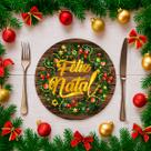 Capa Para Sousplat 35cm Unidade Natal