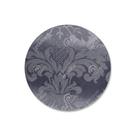 Capa para Sousplat em Tecido Jacquard Cinza Chumbo Medalhão Tradicional
