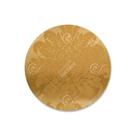 Capa para Sousplat em Tecido Jacquard Dourado Ouro Vibrante Medalhão Tradicional Capa para Sousplat em Tecido Jacquard Dourado Ouro Vibrante Medalhão Tradicional