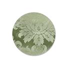Capa para Sousplat em Tecido Jacquard Verde Pistache Medalhão Tradicional