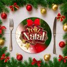 Capa Para Sousplat Unidade 35cm Natal
