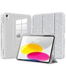 Capa para tablet MoKo iPad 11" 11ª geração 2025 porta-lápis prateada