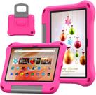 Capa para tablet Riaour Fire HD 10 Kids à prova de choque com suporte rosa