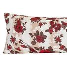 Capa Para Travesseiro De Corpo Xuxão Rafaela Estampada - Floral Vermelho/Marrom