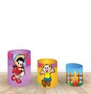 Capa Para Trio De Mesas Cilindro Casal Caipira Kit 3 Capas