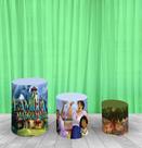 Capa Para Trio De Mesas Cilindro Encanto 1, Kit 3 Capas