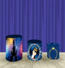 Capa Para Trio De Mesas Cilindro Mickey Realeza Kit 3 Capas - Fantasia Bras