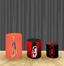Capa Para Trio De Mesas Cilindro Naruto Kit 3 Capas - Fantasia Bras