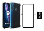 Capa + Pelicula 3d + Pel Camera Para Moto One Fusion Plus